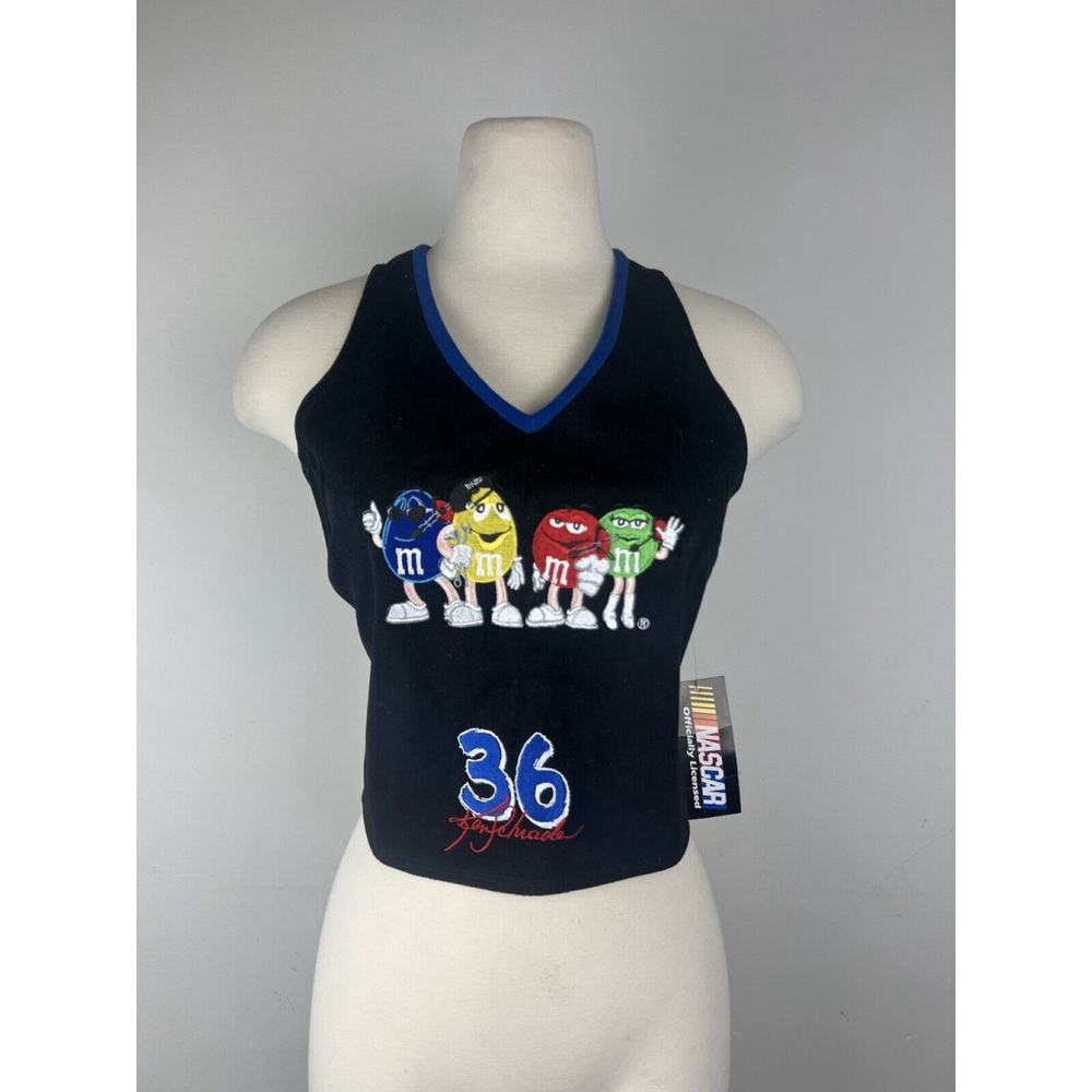 NASCAR Jh Designs Women’s Tank Top Size Large Moto Race Sport M&m Embroidered